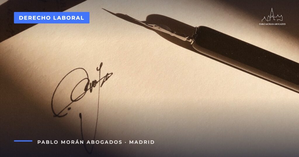 Pluma y firma sobre un documento: revisar y firmar el finiquito, abogado laboral en Madrid